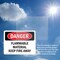 Signmission Flammable Material Keep Fire Away Danger Sign, Plastic, 10in W x 7in L, 2PK OS-2PACK-DS-P-710-L-2350 - alternate 4